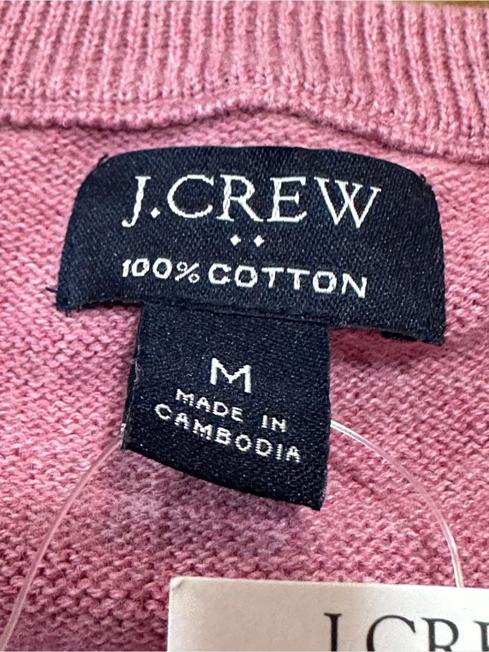 J. Crew Men's NWT 100% cotton Crewneck Sweater pink sz medium